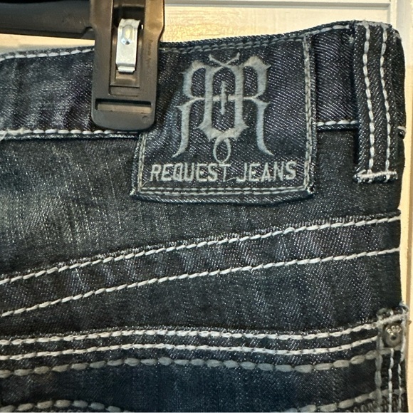 Request Mens Premium Denim Jeans 38x32 Heavy Stitching~5 Pocket - Picture 2 of 11